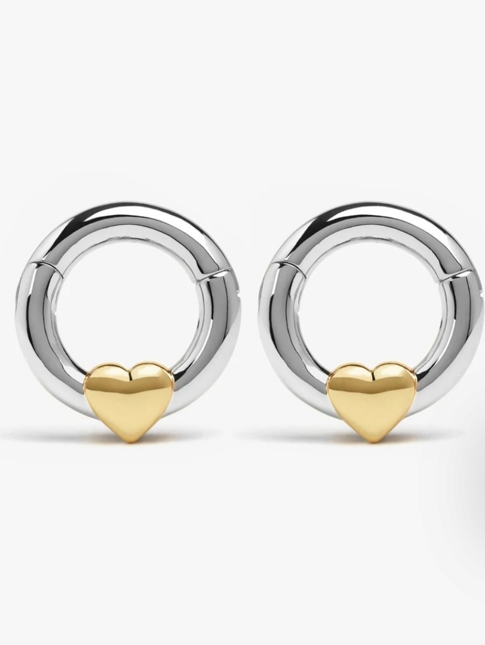 Ask & Embla Two-Toned Harrow Heart Clicker Hangers - Picture 2 of 6